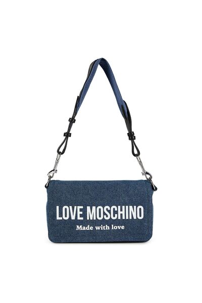 Love Moschino Denim Signature Love Schultertasche 24 cm