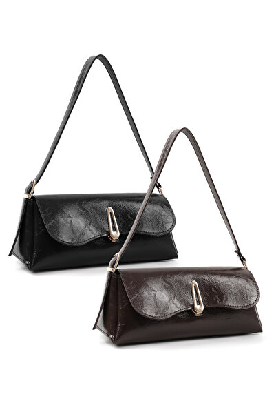 SHAKA Wrinkled Textured Black/Wrinkled Textured Brown Shk305 Set Faux Leather...