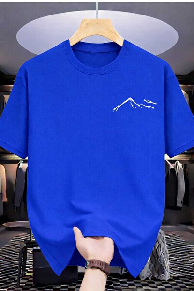 New Shine Mountain Printed Blue Tshirt