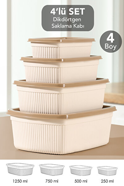 Meleni Home مجموعة من مخطط حاويات تخزين مستطيلة - حاوية طعام مناسبة للميكرووي...