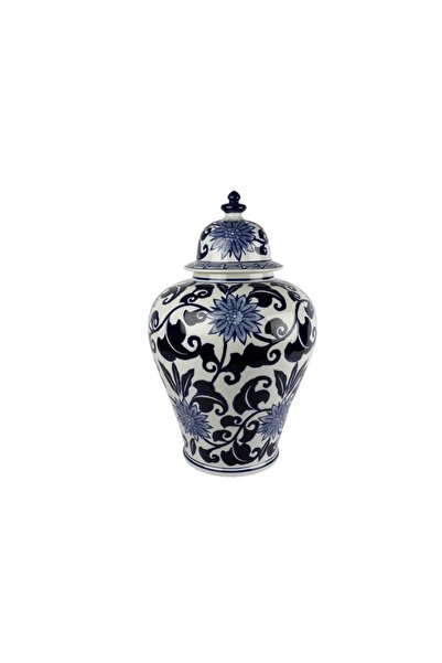 Mikasa Moor Blue Blanc Kapaklı Küp 38x60cm