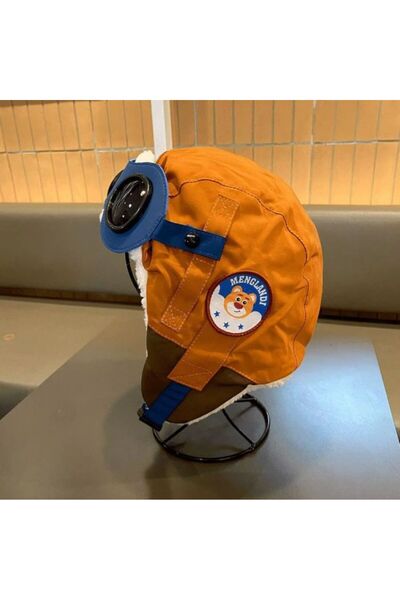 MİLKYADATOYS Winter Pilot Glasses Hat for Children with Ear Protection from C...