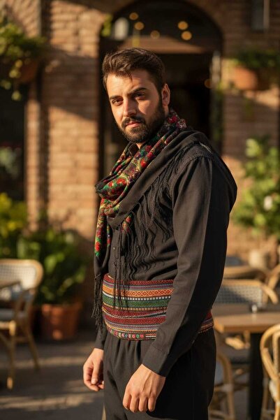 bilqasmi Erkek Yöresel Elbise Botani Desenli – Şalvar Takımı, Şal U Şepik Puş...