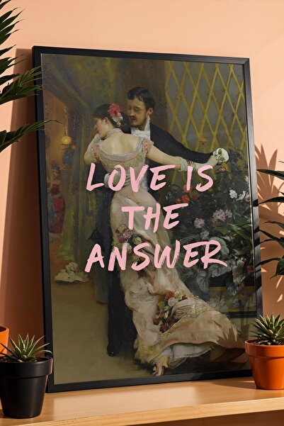 Saturn Tablou înrămat „Sfârșitul balului” „Dragostea este răspunsul” Cuplu re...