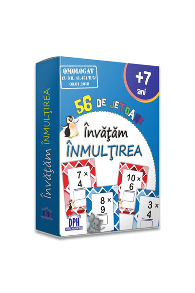 Editura DPH 56 de Jetoane - Invatam - Tabla inmultirii