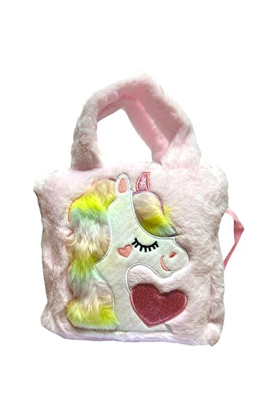 MİLKYADATOYS Peluş Unicorn Sırt Çantası ve Kol Çantası Kız Çocuklar İçin Hedi...