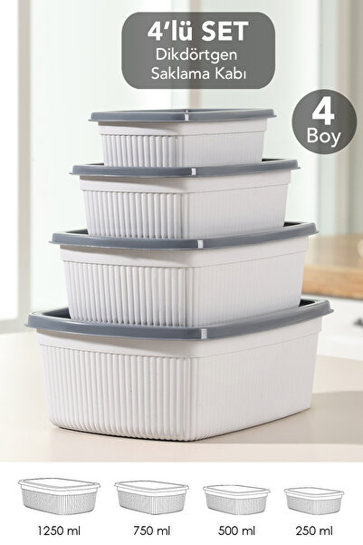 Meleni Home مجموعة من مخطط حاويات تخزين مستطيلة - حاوية طعام مناسبة للميكرووي...