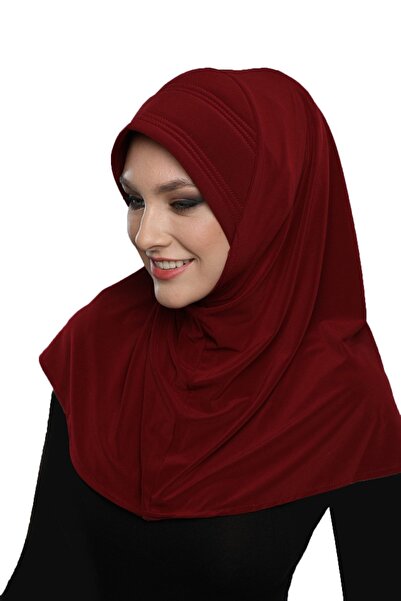 elysianfidan غطاء رأس طبي جاهز من تاكماتيك بلون أحمر داكن مناسب للصلاة وحمام ...