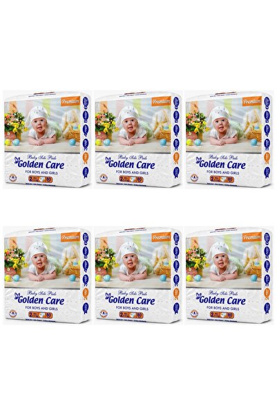 Golden SET 6 PIECES - Baby Diapers Size 2 (Mini) 3-6 kg, 80 Counts