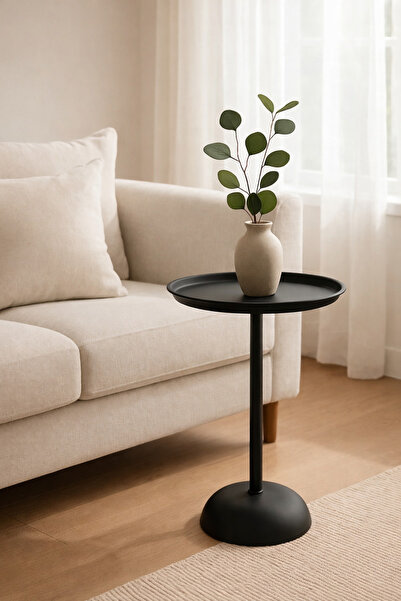 N.zone طاولة جانبية رفيعة ذات قاعدة ذات سطح محكم