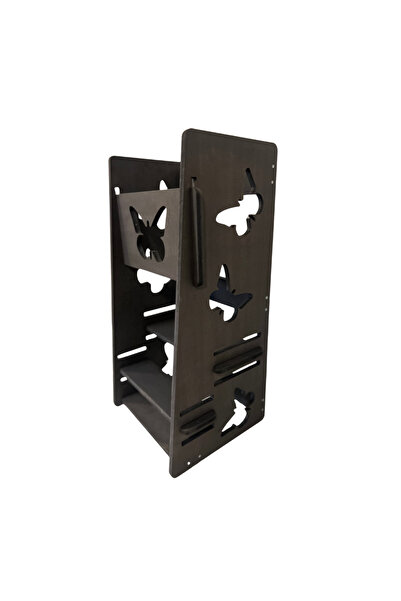 BRUNOSHOP.RO Turn de invatare - learning tower negru fluturasi