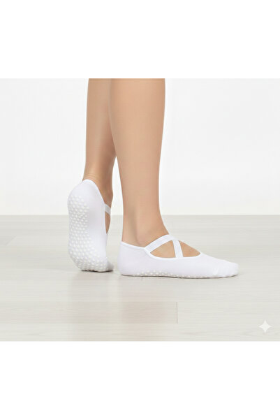 Net Tekstil Black Babet Women's Pilates Sports Socks Non-Slip Silicone Sole C...