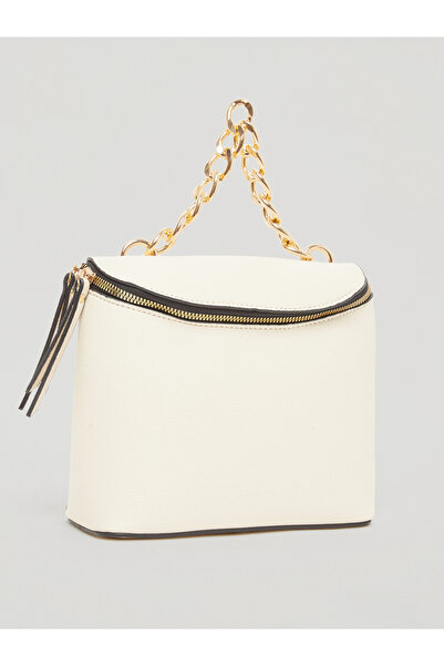 Styli Women Beige Chain Handle Handbag