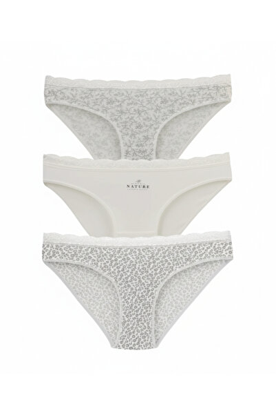 MELİBRA 3-Piece Patterned Women's Bikini Panties