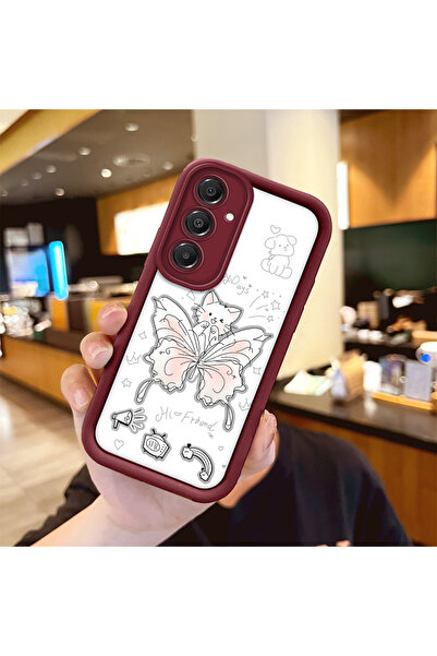 Hontinga حافظة هاتف من مادة السيليكون بنمط الفراشة متوافقة مع هاتف سامسونج جا...