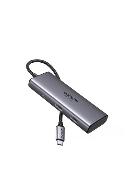 Ugreen USB-C Hub to 2x USB, 2x HDMI, 2x Type-C, 5Gbps, PD100W - Gray