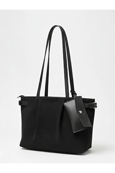 Zuna Studio Geantă de umăr pentru femei Valenza, neagră, din piele întoarsă, ...