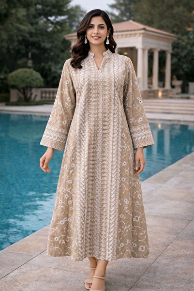 ELLA Elegant Kuwaiti jalabiya with luxurious embroidery