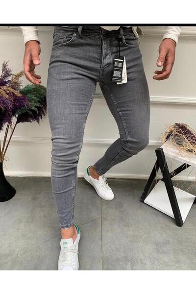 MODAMESTO Men's Smoked Slim Fit Lycra Jean Trousers