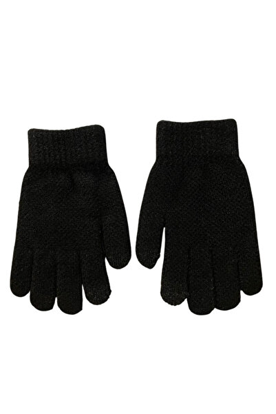 LİNOTTİ Textured Winter Gloves Black