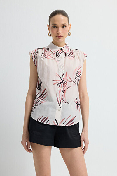 adL Desenli Kolsuz Gömlek