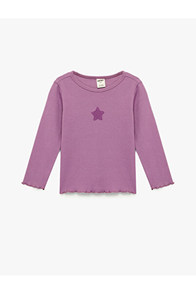 Koton Блуза с яка, памучна, бродирана, с дълъг ръкав