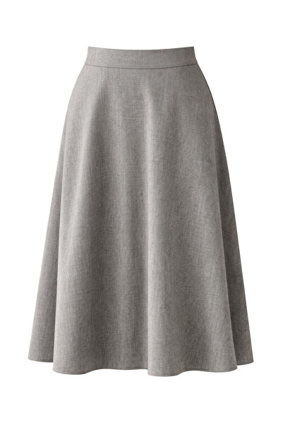 Retrobird Valerie Winter Flared Long Skirt Women's Olive Leaf Color