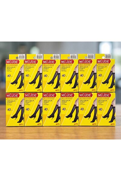 Müjde Fit 40 Den Orta Kalın Diz Altı Çorap 38 BRONZ / 12 Adet
