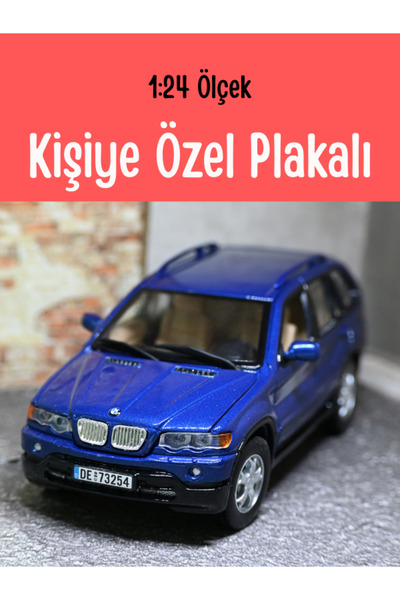 bebeym Bmw X5 (E53) Metal Araba 1:24 Mavi