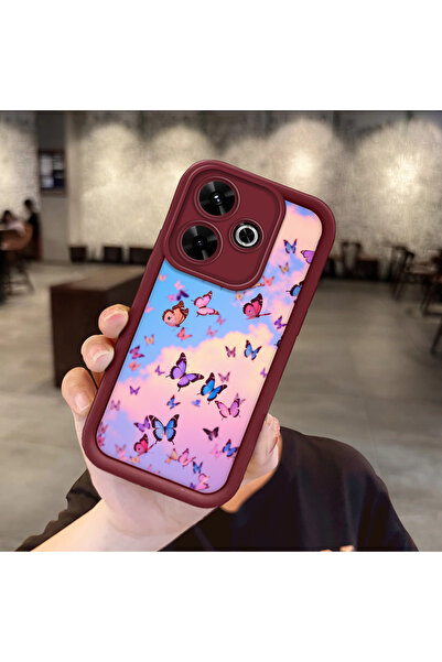 Hontinga حافظة هاتف من مادة السيليكون بنمط الفراشة مقاومة للصدمات ومتوافقة مع...