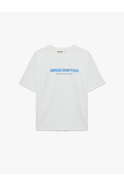 Koton Relaxed Fit Short Sleeve Crew Neck Printed T-Shirt