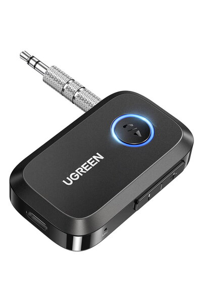Ugreen Audio Jack 3.5mm Converter with Microphone, Bluetooth 5.3 - Black