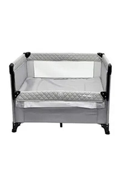 Fun Moment سرير أطفال قابل للطي - رمادي فاتح