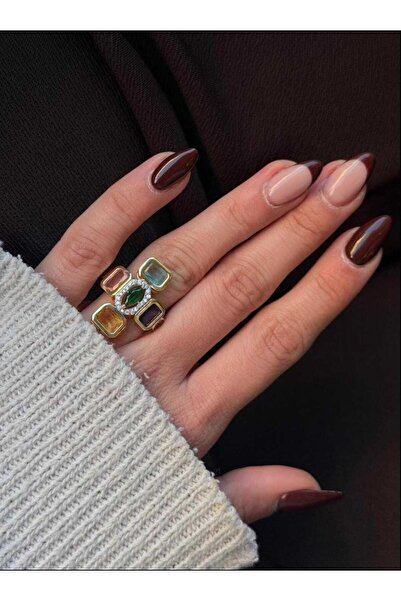 8atelier Venny Colorful Stone Gold Ring