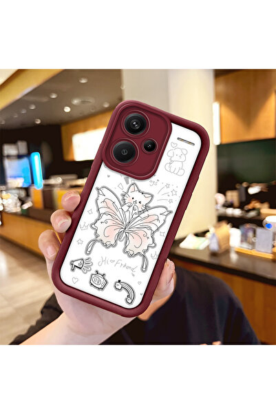 Hontinga حافظة هاتف من مادة السيليكون بنمط الفراشة مقاومة للصدمات متوافقة مع ...