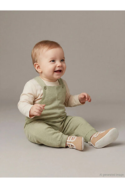 LC Waikiki LCW baby Haki Erkek Bebek Salopet Ve Tişört