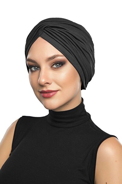 elysianfidan Soft Çapraz W Negru Turban Hijab Bonet Pregătit pentru utilizare...