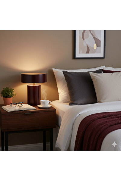 VEYRA Parlak Siyah Metal Masa Lambası | 45 cm |