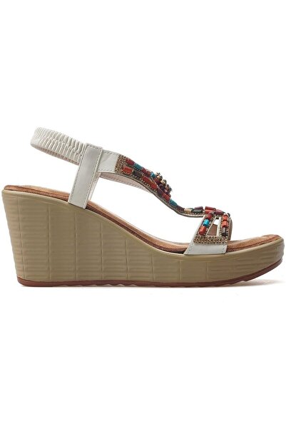 Guja 25Y155-2 KADIN DOLGU TABAN TAŞLI SANDALET