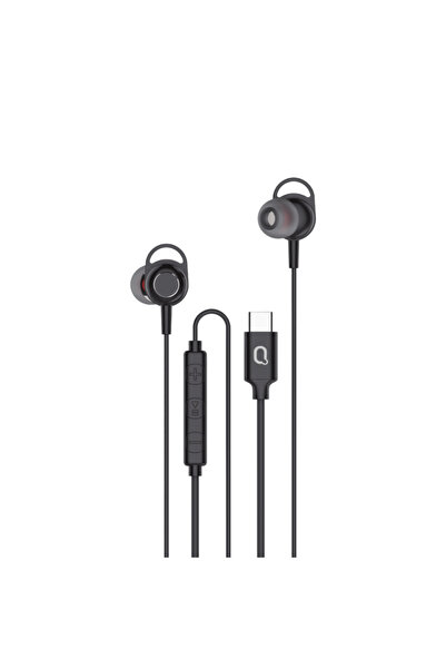 QUFEX Type-C Wired Earphones, Black - Q24