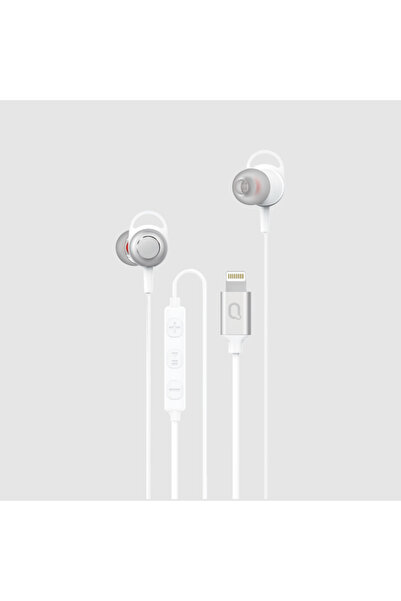 QUFEX Lightening Wired Headphones, White - Q25