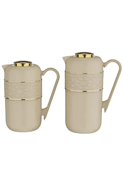 Mister Brand طقم شاي وقهوة - 0.6 + 1 لتر - موكا وذهبي