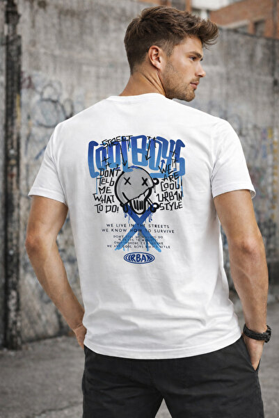 herkesemoda تي شيرت أساسي بتفاصيل نصية على الظهر