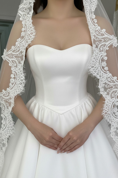 Paradise Collection Moda Evi İthal Lez Dantel Rahibe Duvak