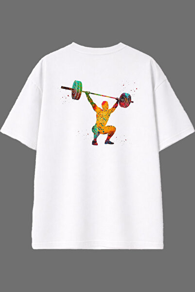 VSRN تي شيرت هالتر 1 ديزاين أبيض كبير الحجم مطبوع من الخلف