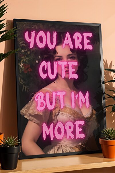 Saturn You Are Cute but I'M More Framed Painting Classic Portrait Stylish Off...