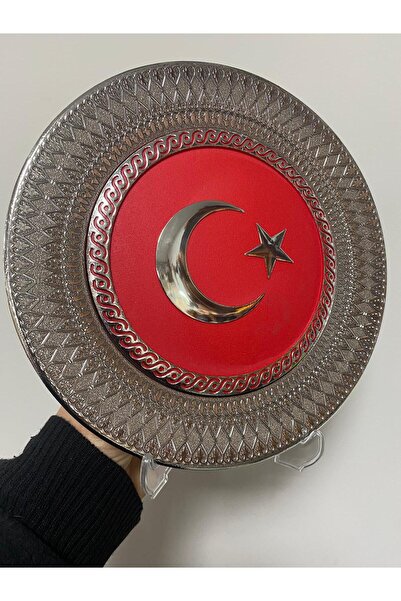 elif aksesuar Tabak Türk Bayrağı Büyük 21 cm