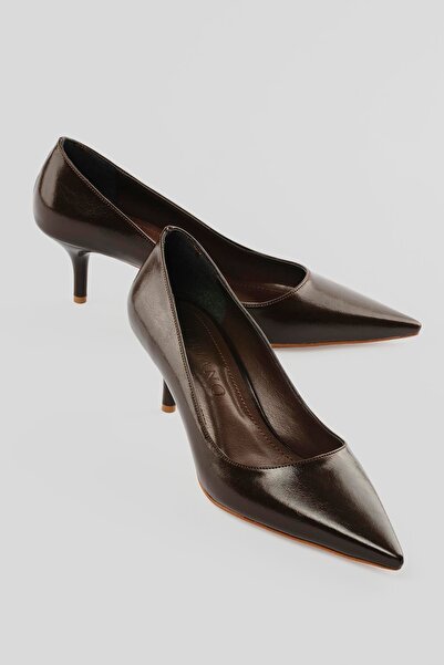 Mubiano Women's Stiletto Pointed Toe Heeled Shoes Elva Brown