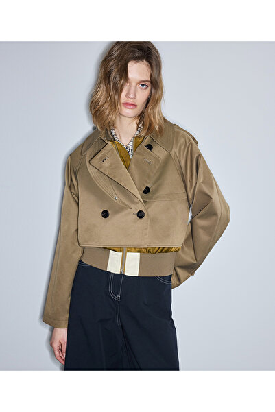 İpekyol Çift parça görünüm kumaş mix mont