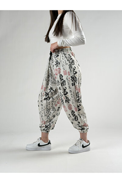 COCOPELLI Chinese White Women's Pleated Jogger Pants Coc2833